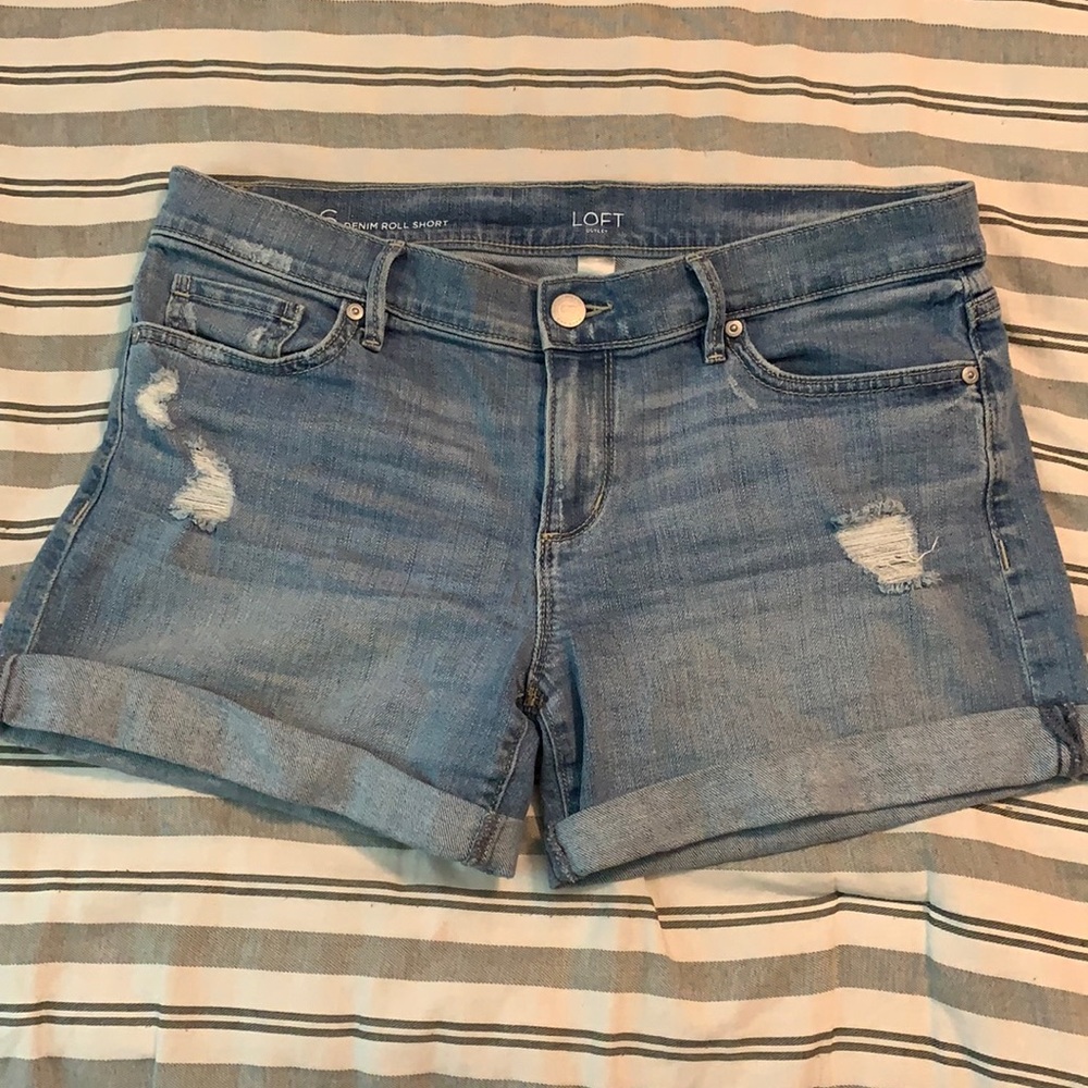 Distressed Jean Shorts